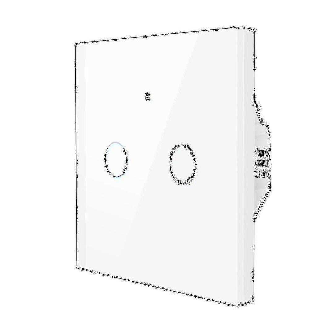 Tuya Zigbee Smart Touch Switch Light No Neutral Wire 2 Gang Wall On Off Magnetic Latching Relay para