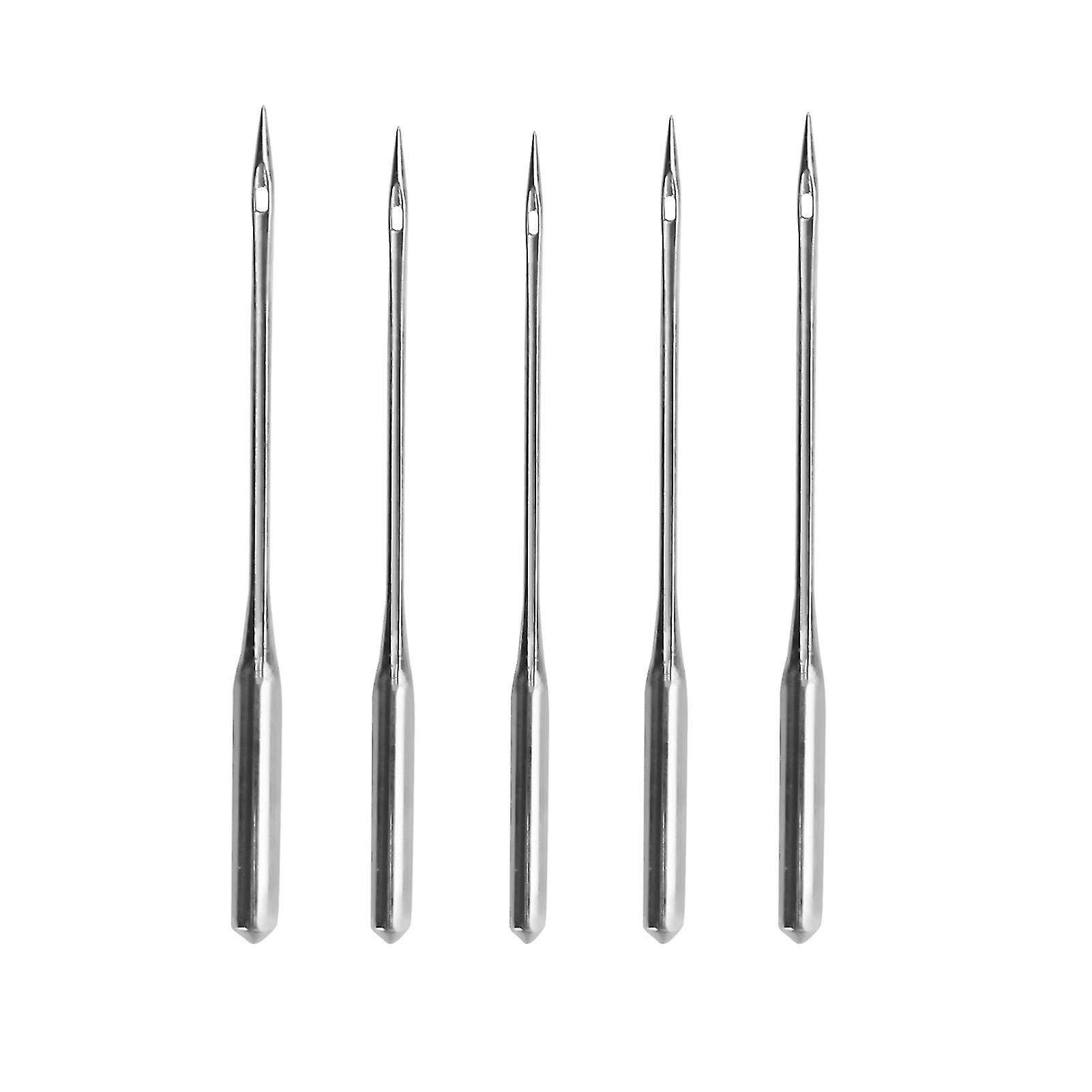 5Pcs Machine Needle Iron Material Flat Shank Regular Point Sewing Needle Replacement Kit