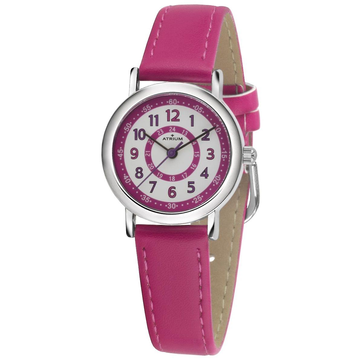ATRIUM children's wristwatch Analog quartz girl faux leather A31-101 pink