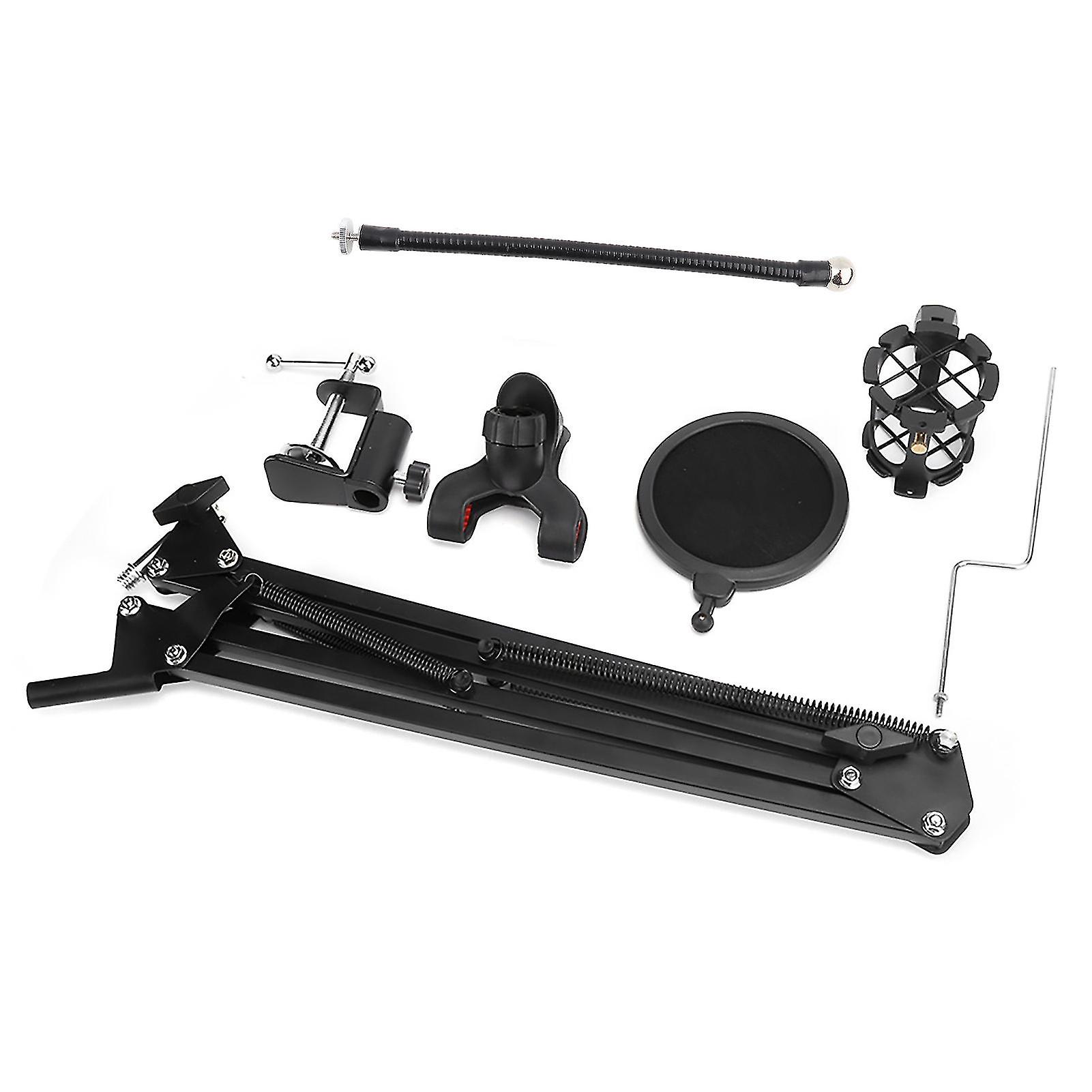Versatile Microphone Suspension Arm: Multi-Angle Adjustable Bracket for Broadcast & Studio