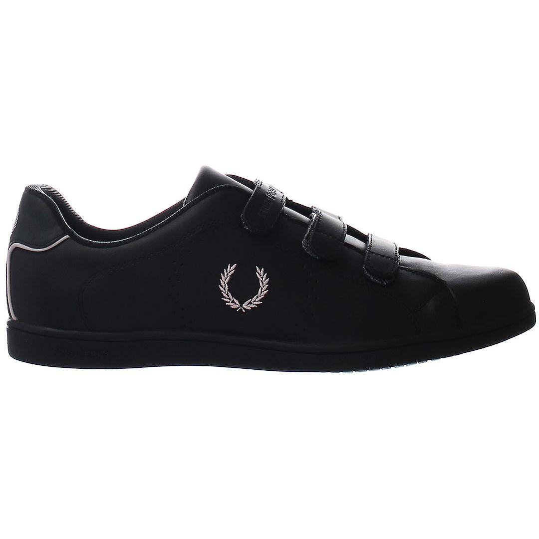 Fred Perry Low Strap Up Black Synthetic Womens Trainers B152W_525
