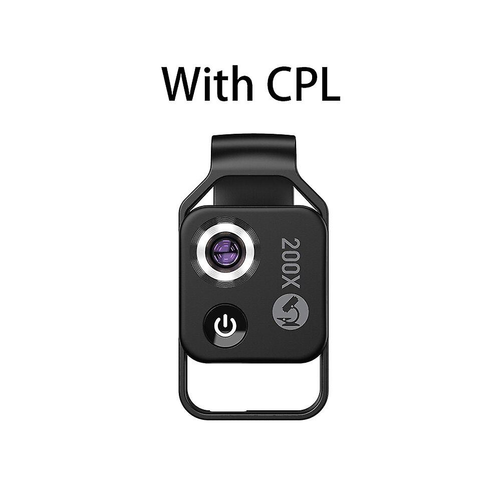 Apexel 200x Magnification Microscope Lens Withcpl Mobile Led Light Micro Pocket Macro Lenses For Iphone Samsung All Smartphones