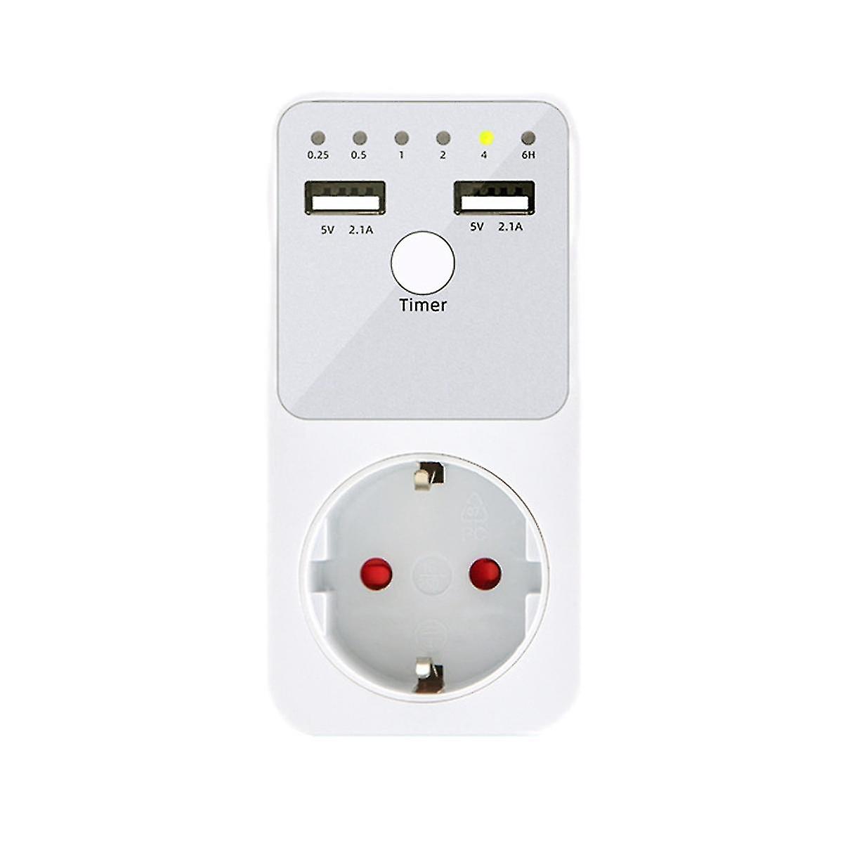 Intelligent Programmable Countdown Timer Socket Electrical 6hr Socket For Usb Interface Switch Eu P