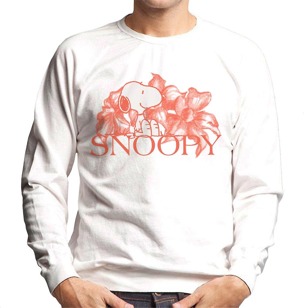 Peanuts Snoopy Flower Sketch Design Men's Sweatshirt