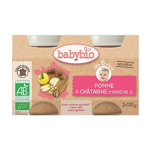 Petits Pots Pomme Châtaigne Bio 2 units of 130g (Apple - Chestnut)