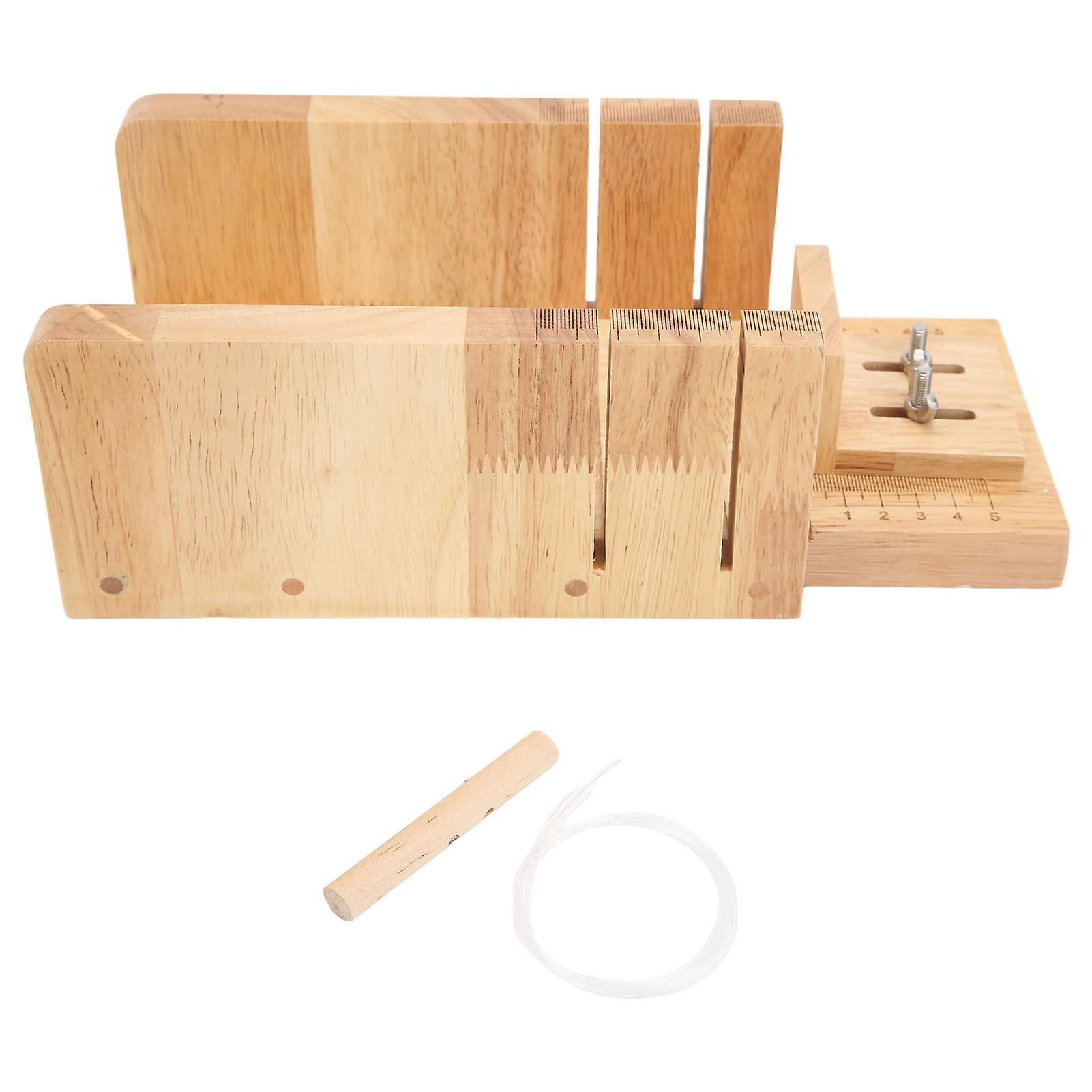 Soap Cutter, Superb Polishing, Precise Cutting for Soap Making, Soap Loaf Cutter Kit with Wooden Stick, Crystal Line