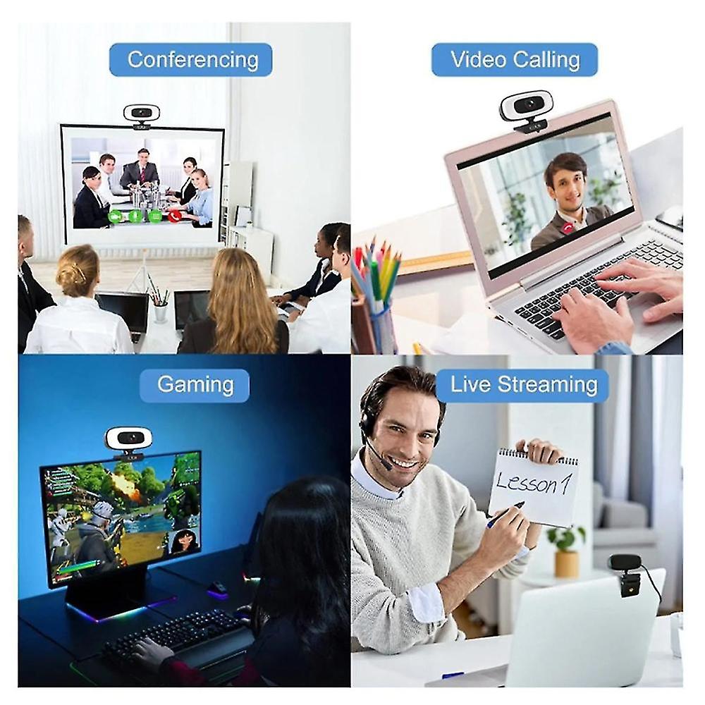 Webcam Mini USB Computer Webcam Full HD 4K Camera with Microphone Tripod for PC Laptops Live Streaming Camera