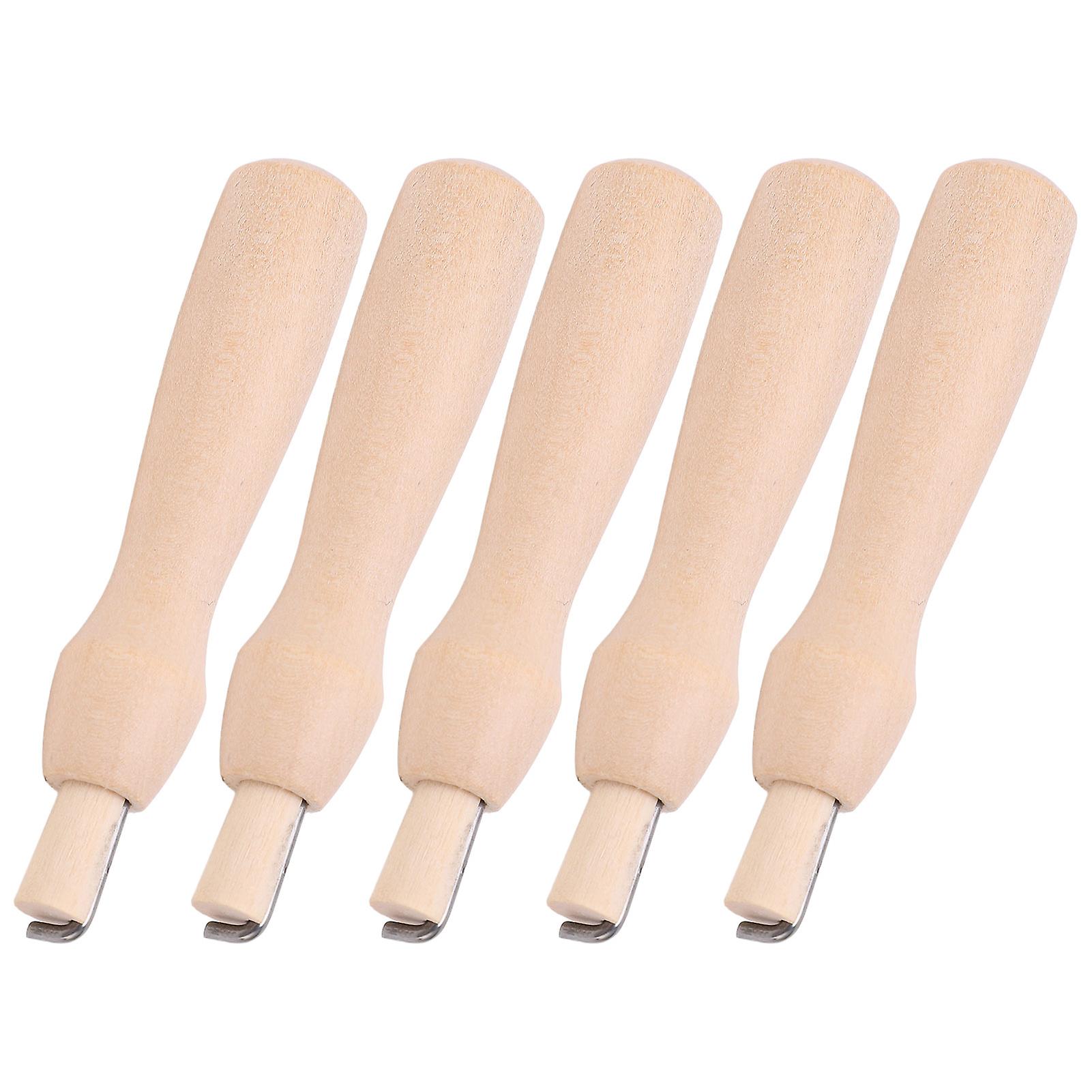 5 Pcs Felting Needles Multipurpose Hand Made DIY Wooden Rustproof Wool Needle Felting Tool Kit for for Wet Dry Felting 
