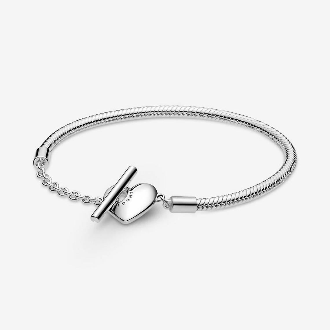 Bracelet Mesh Snake clasp in T Heart Pandora Moments