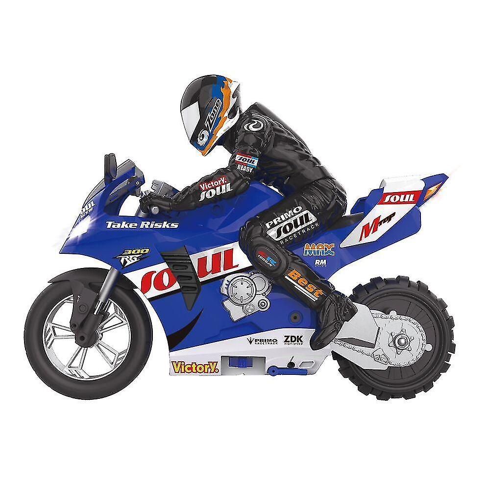 1:6 Rc Remote Control Cars Motorcycle Self Balanced Stunt Toy Child Electric For Boy Gift(blue)