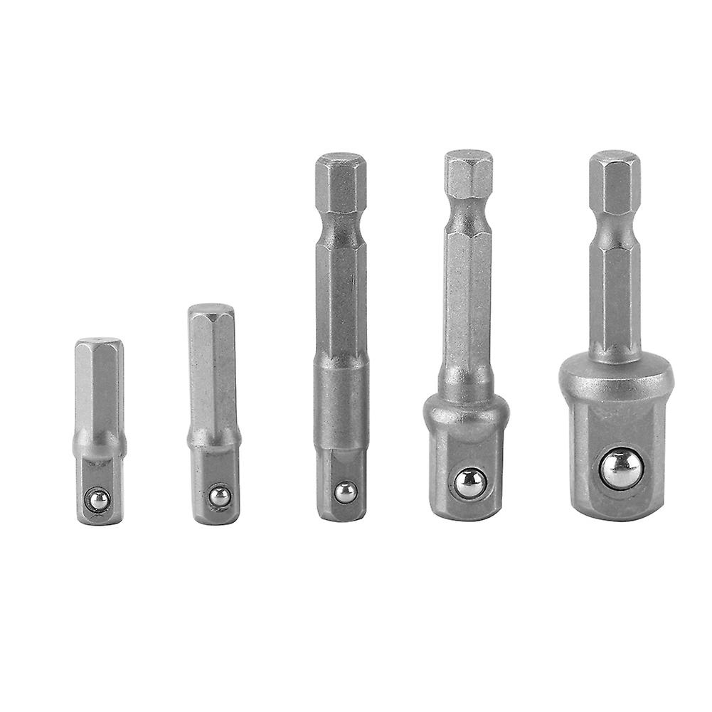 5 pcs set Hex Shank to Square Head Socket Bit Adapters (3 pcs 50mm+25mm+30mm)