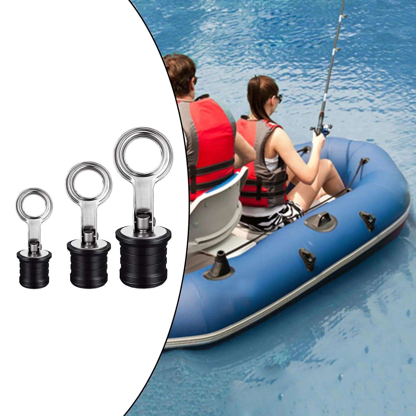 304 Stainless Steel Boat Drain Plug Brass Snap Handle Drain Plug~8749