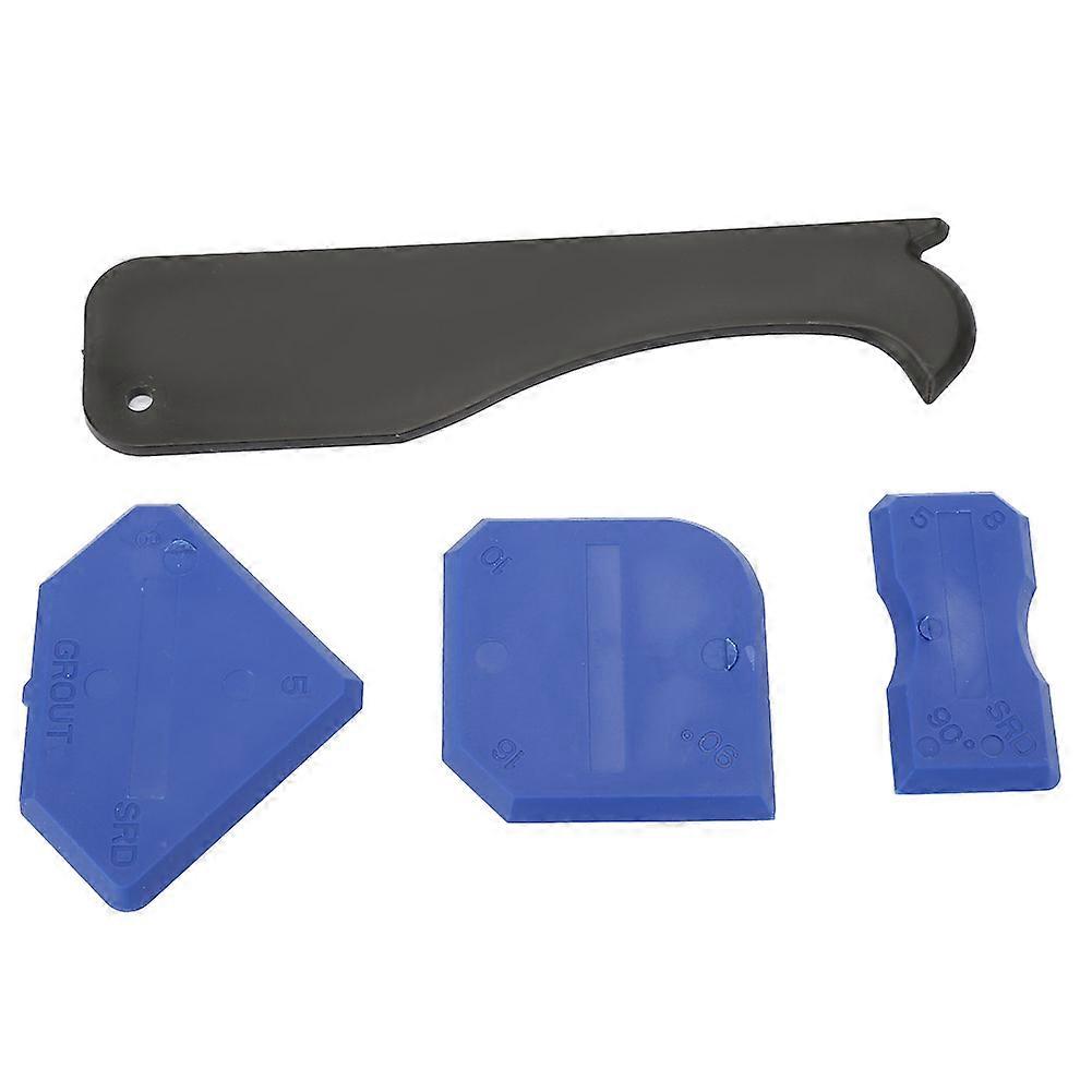 4PCS Caulk Tools Kit Silicone Sealant Remover Shovel Glass Cement Caulking Scraper (Blue)