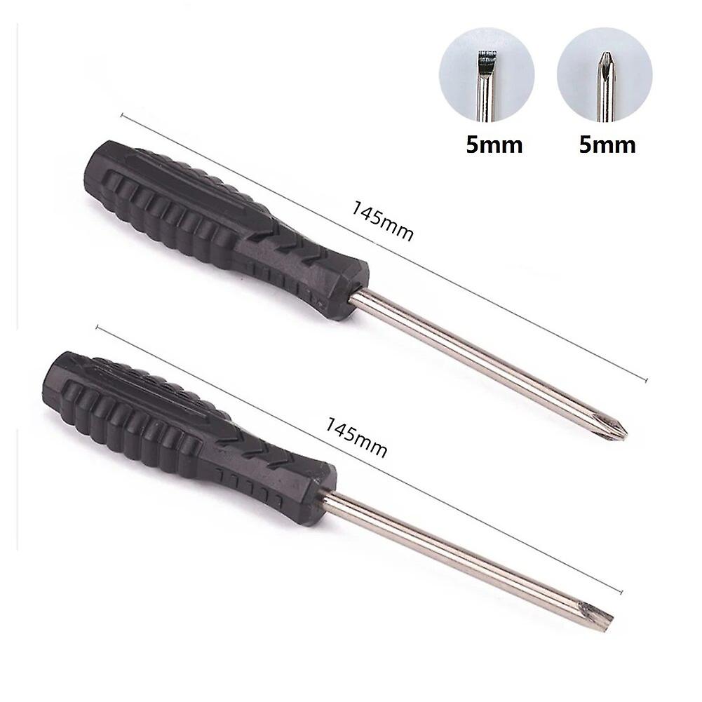 2pcs/set Black Mini Multi-function 3/4/5MM Precision Slotted/Clip Screwdriver for Mobile Phone Repair Hand Tools~2202