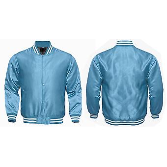 Baseball College Letterman Varsity Jacket Satin Bomber...