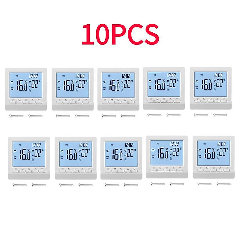 1-10PCS Programmable Gas Boiler Thermostat Water Heating Temperature Regulator Hand Control LCD Thermostat with Kid Lock Smart Home