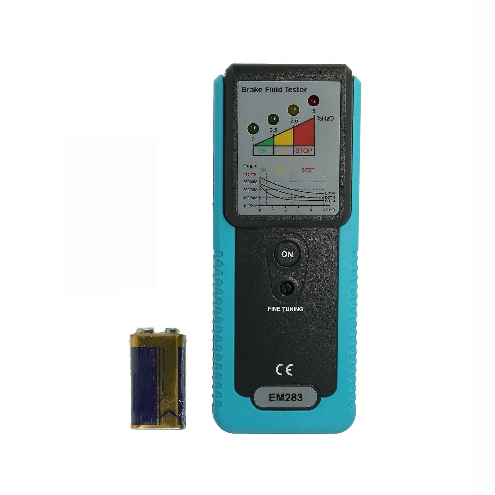 Automotive Brake Fluid Tester Oil Moisture Water Detection With High-precision Probe Led Indicator
