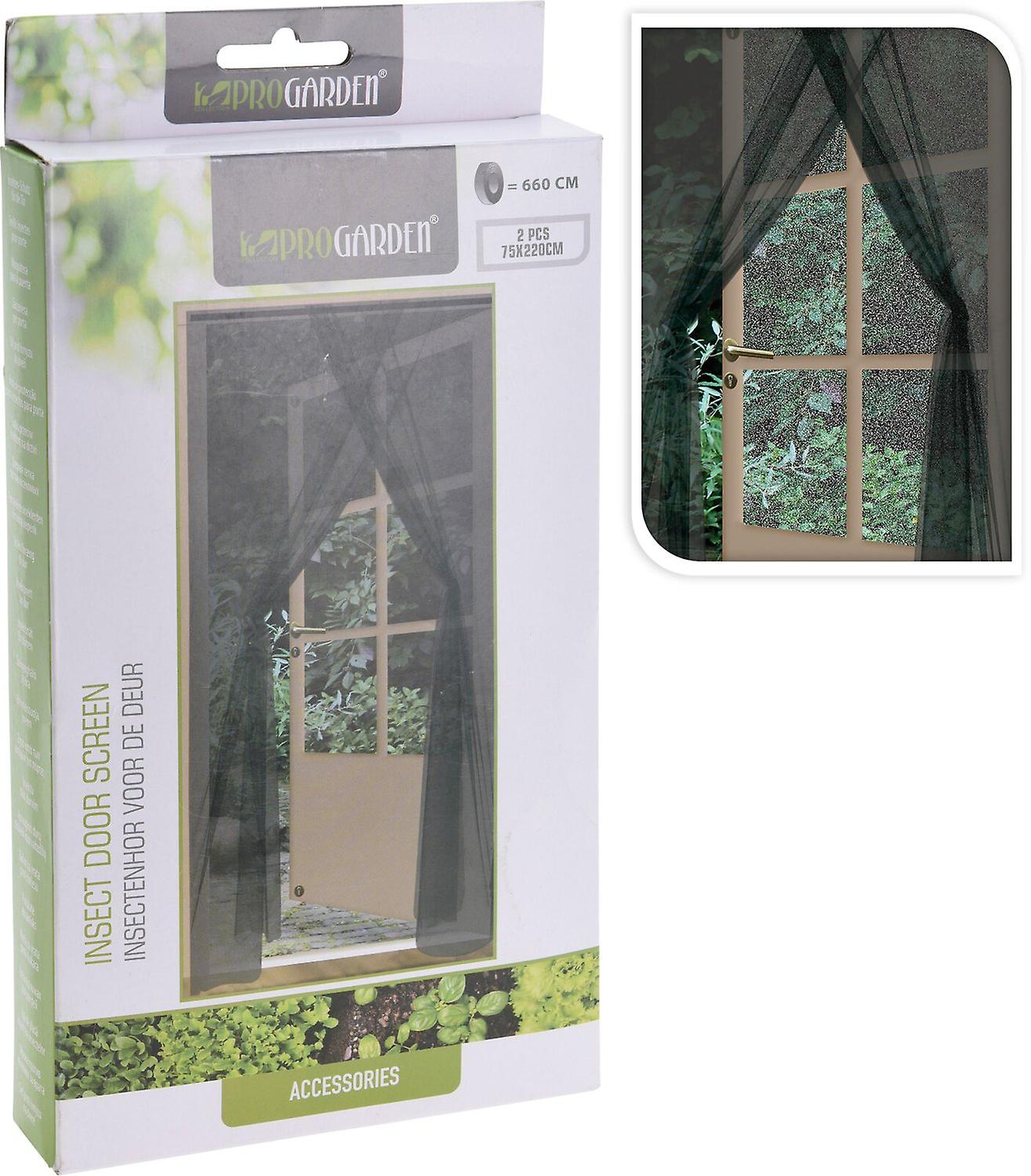 Insektnetdør Sort 2-pak 75x220 cm