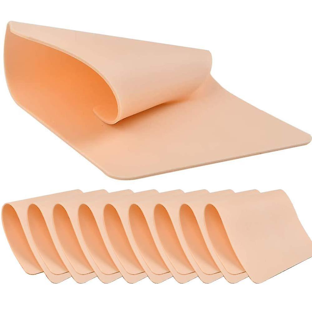 10 Pieces Of Tattoo Practice Skin, Double-sided Professional Artificial Silicone Skin For Tattoo Pra