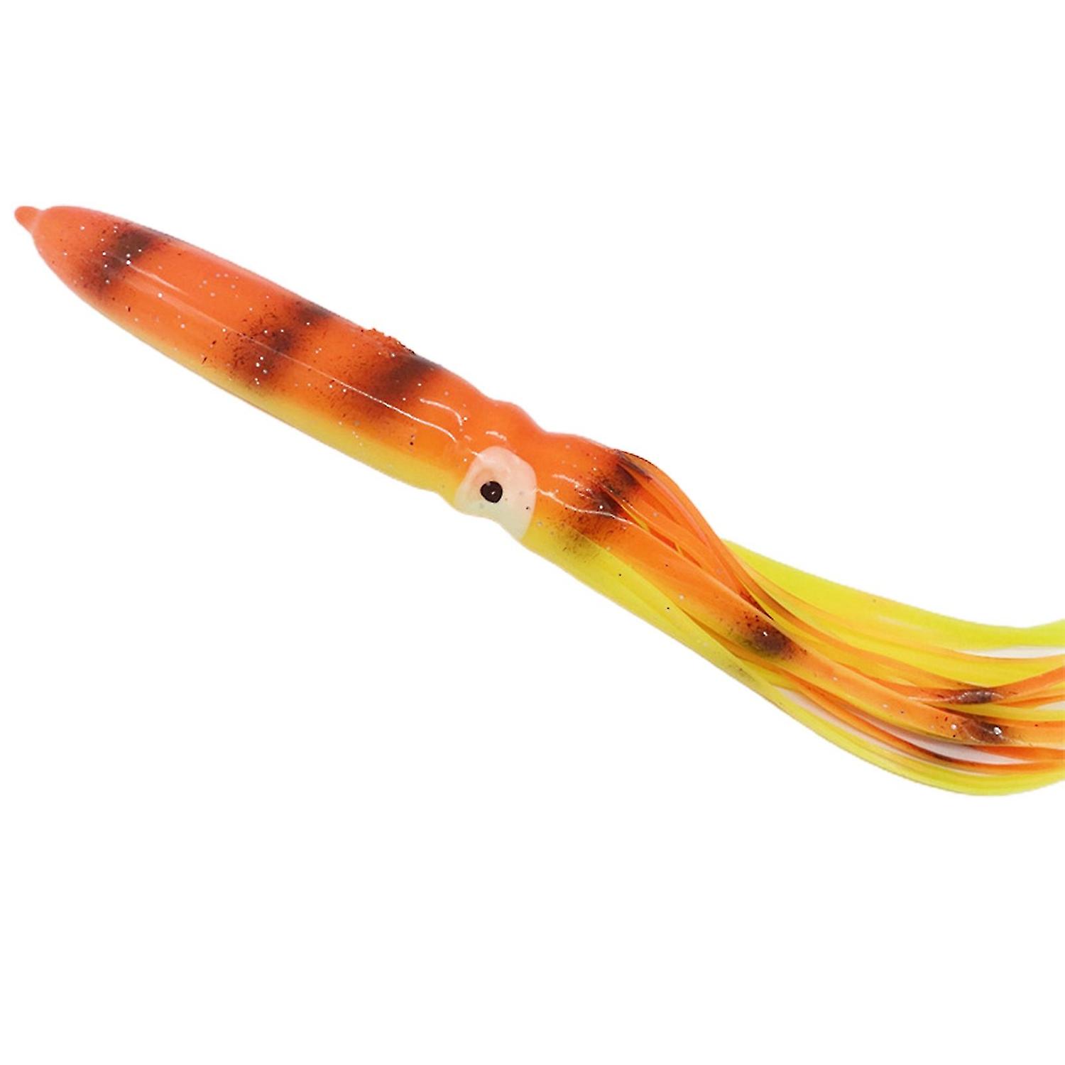 20cm/15g Plastic Squid Bait Realistic Luminous Sequin Design Octopus Bait Fishing Tool