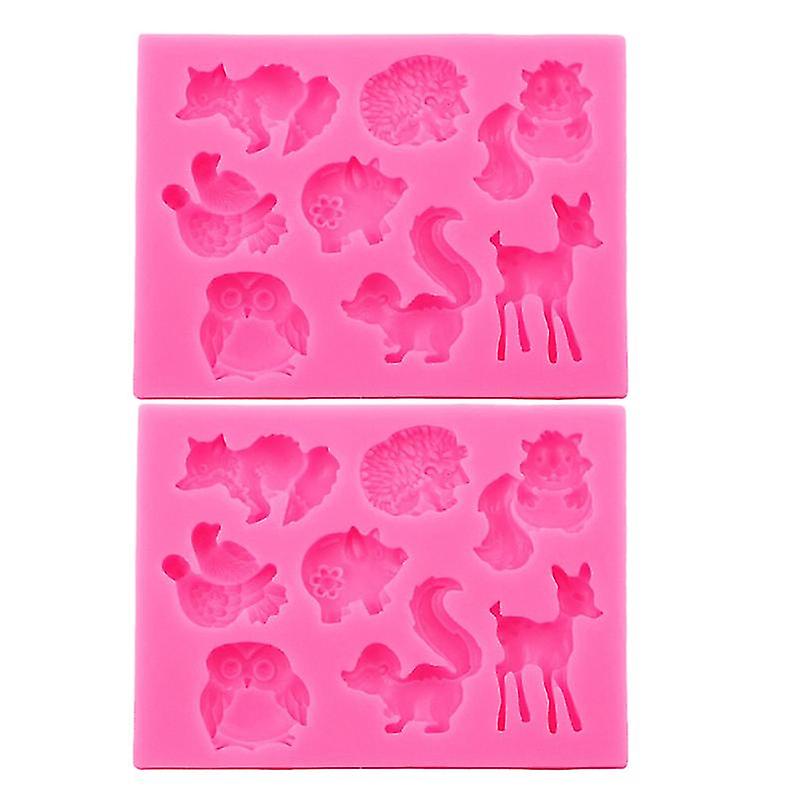 2pcs Animals Fondant Mold