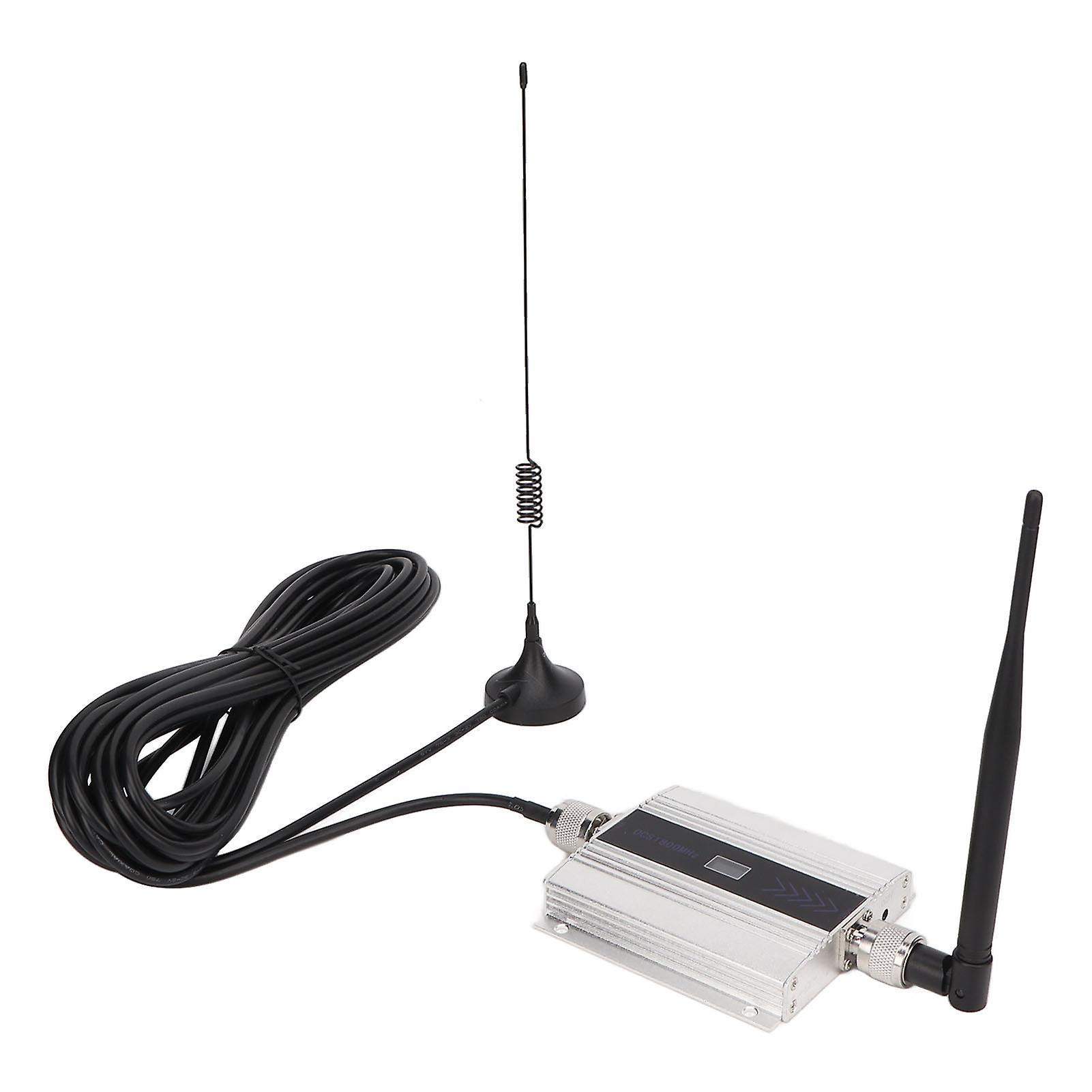 Cell Phone Signal Extender Amplifier High Gain 4G Mobile Phone Repeater GSM DCS WCDMA 1800Mhz Silver