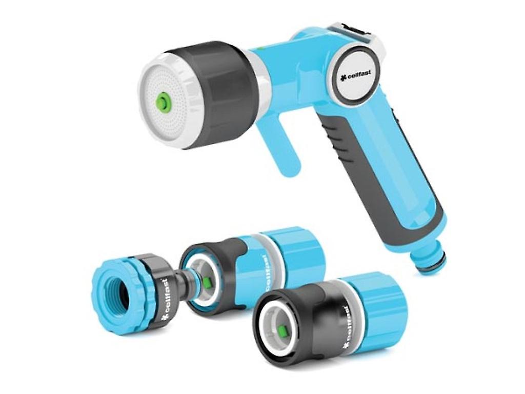 Cellfast Set mit Multifunktions-Spritzpistole, Ergo, 3/4"