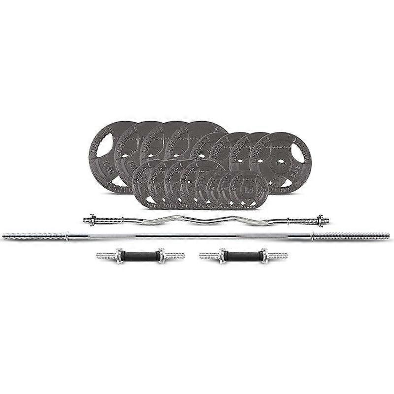 Cortex 90Kg Tri Grip Barbell Weight Set 25Mm Barbells & Attachments