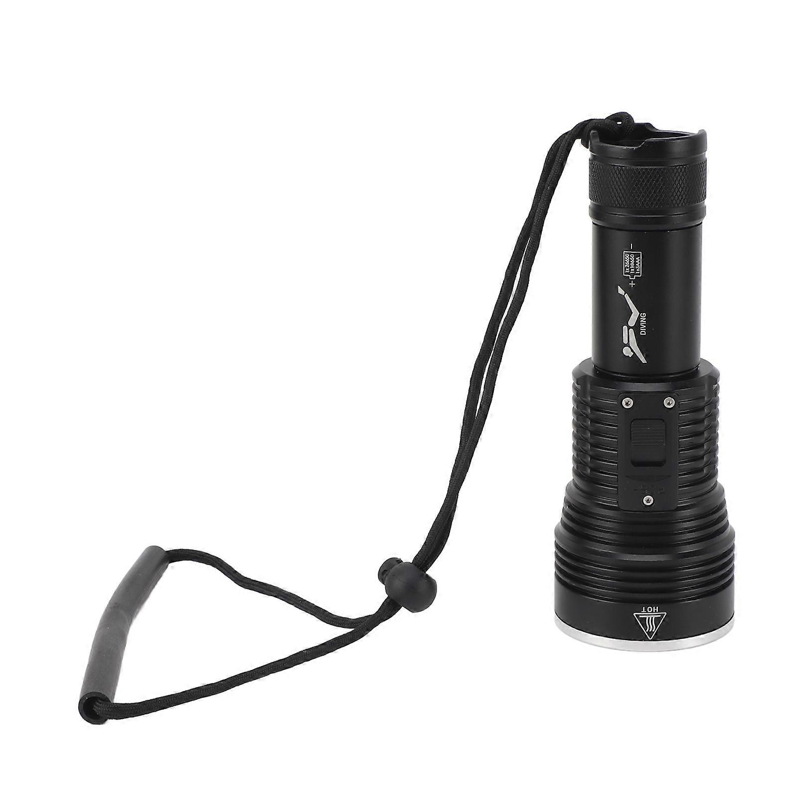 Dive Flashlight 3800LM 100m IPX8 Waterproof 3 Lighting Modes Dive Torch for Underwater Activity