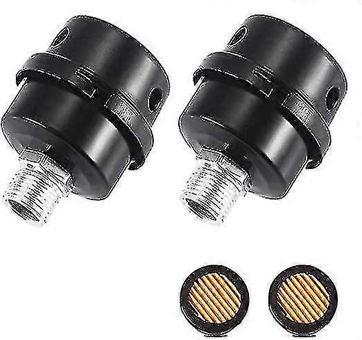 2 stk luftkompressor lyddæmper filter - metal luftkompressor indsugningsfilter støj lyddæmper, 1/2 "PT 20mm, reducerer støj effektivt