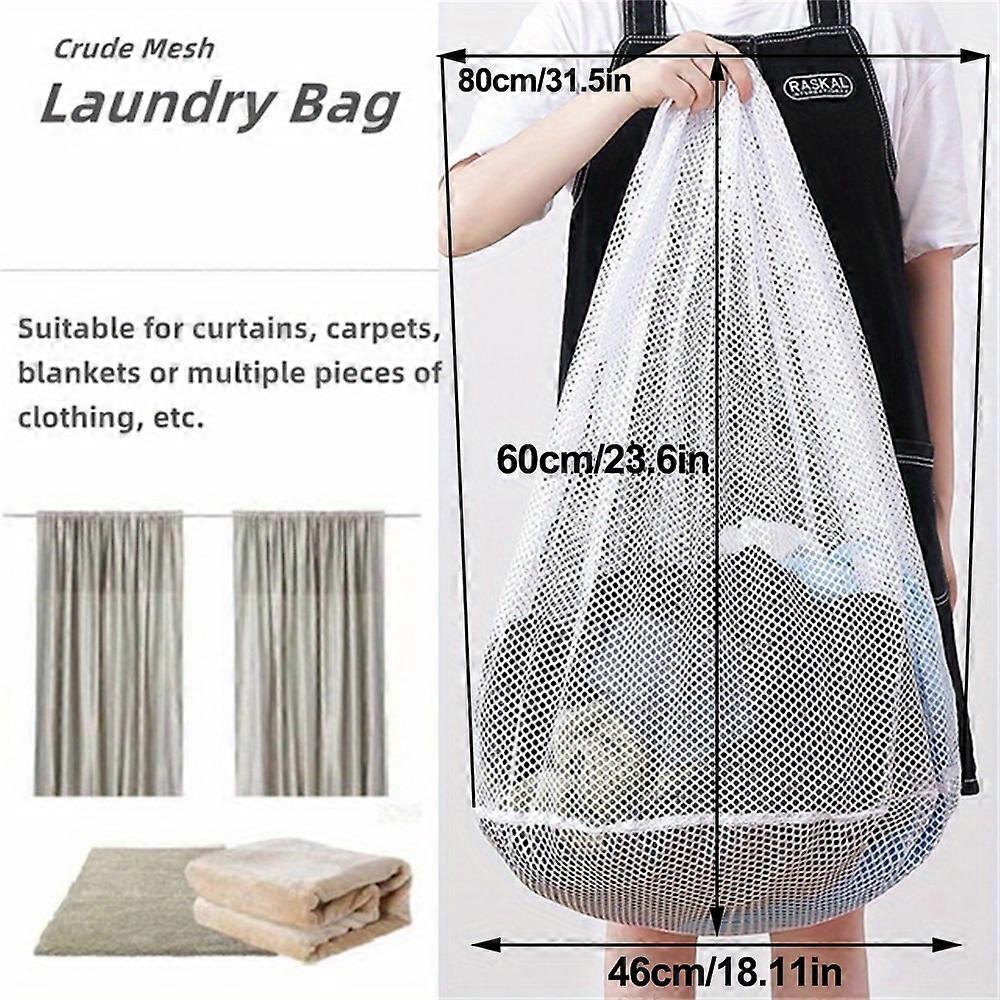 4 Sizes Mesh Laundry Bag - Breathable, Machine Washable, Drawstring Closure, Round Shape, Vinyl Material - Perfect for Washing Delicates, Stockings, a