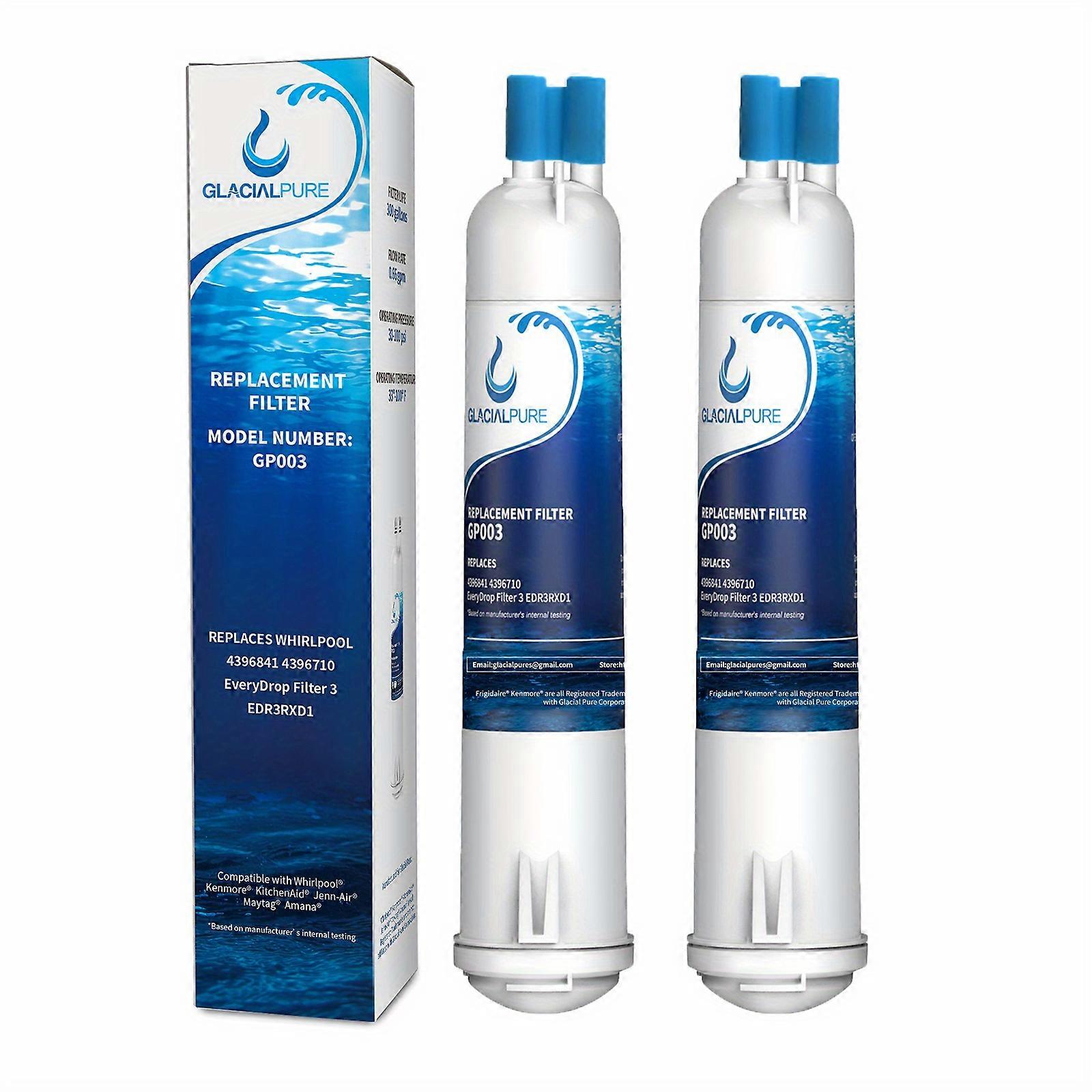 2-Pack EDR3RXD1 High-Capacity Water Filter Replacement - 300 Gallon Capacity, Ensures Pure Taste, Long-Lasting Performance for Filter 3 - Compatible w