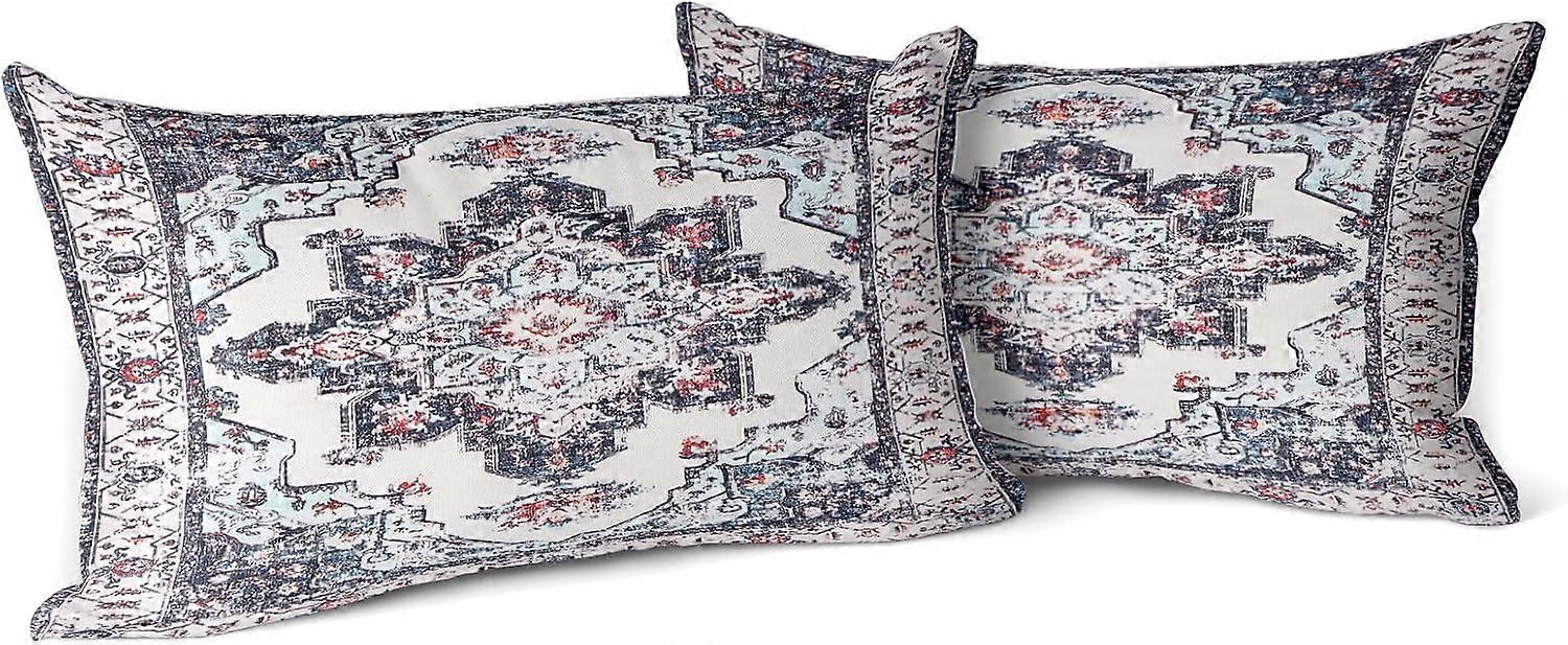 Boho Atma Yastık Kılıfları 12x20 inç 2'li Set Monaco Halı Farsça Halı Çift Taraflı Desen Pamuk Yumuşak Yastık Kılıfı Yastık Kılıfı Yastık Kılıfı Koltuk için
