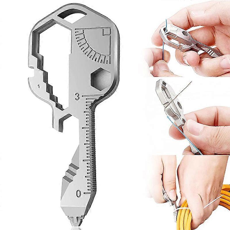 Multitool Key Universal Keys Gear Clips Measuring Adjustable Portable Home Hand Tool Key Ring Wrench Set