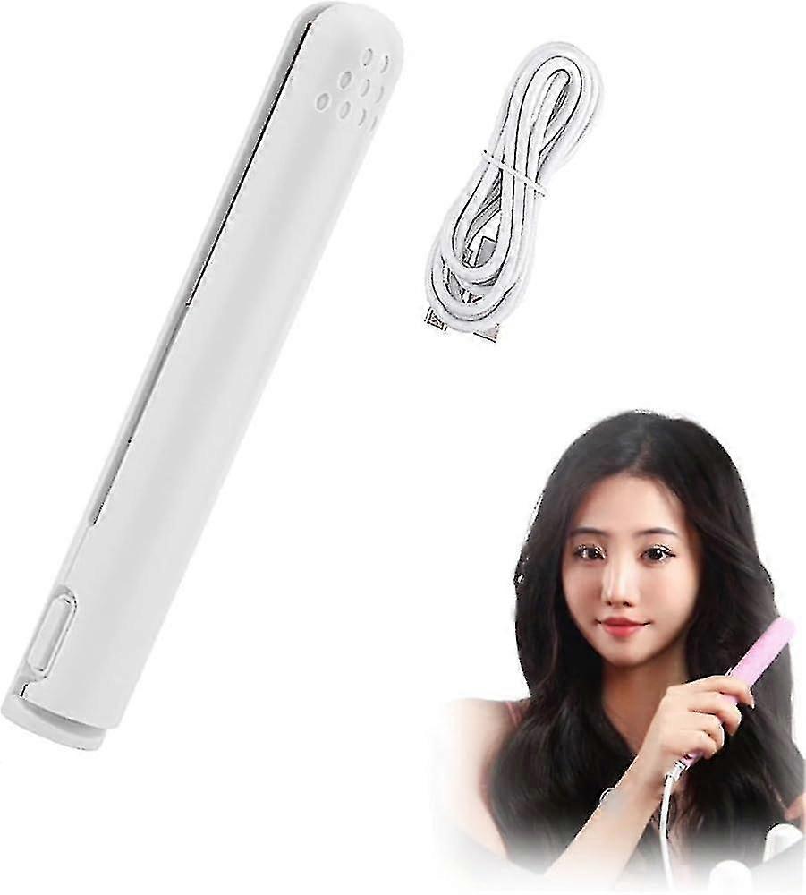 Mini Curling Iron With Dual Use, Durable Styling, 2-in-1 Mini Curler, Usb Rechargeable Small Curling Iron, compatible Short And Long Hair