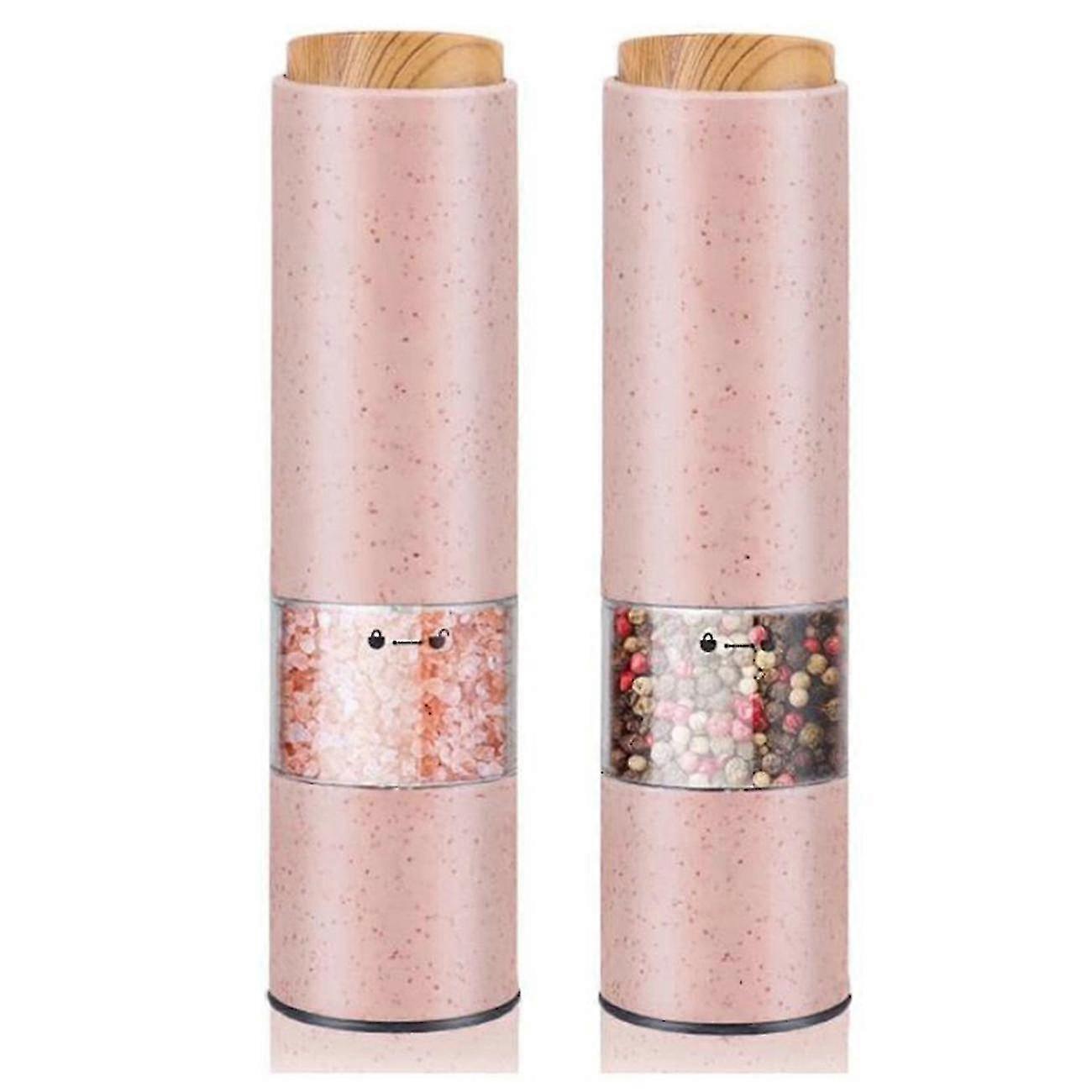 इलेक्ट्रिक नमक काली मिर्च की चक्की,जड़ी बूटी / काली मिर्च / मसाले के लिए इलेक्ट्रिक सिरेमिक गड़गड़ाहट मिल, समायोज्य रसोई जीआर