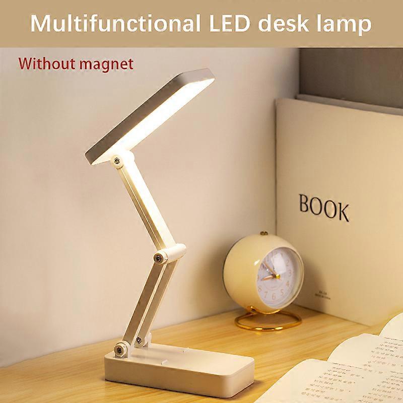 LED Portable Folding Desk Lamp Touch Switch Three-tone Dimming Eye Protection 2000mAh USB Rechargeable Suitable for Student Desk