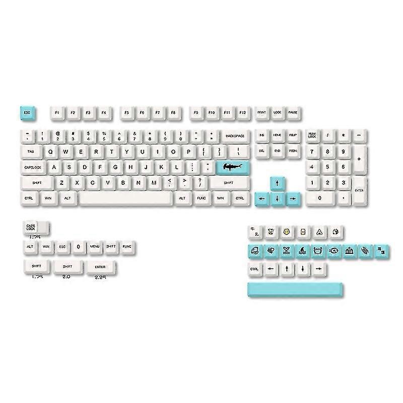 135Keys Full Set for Fresh Design PBT Dye Subbed Keycap Sea Salt XDA Profile for