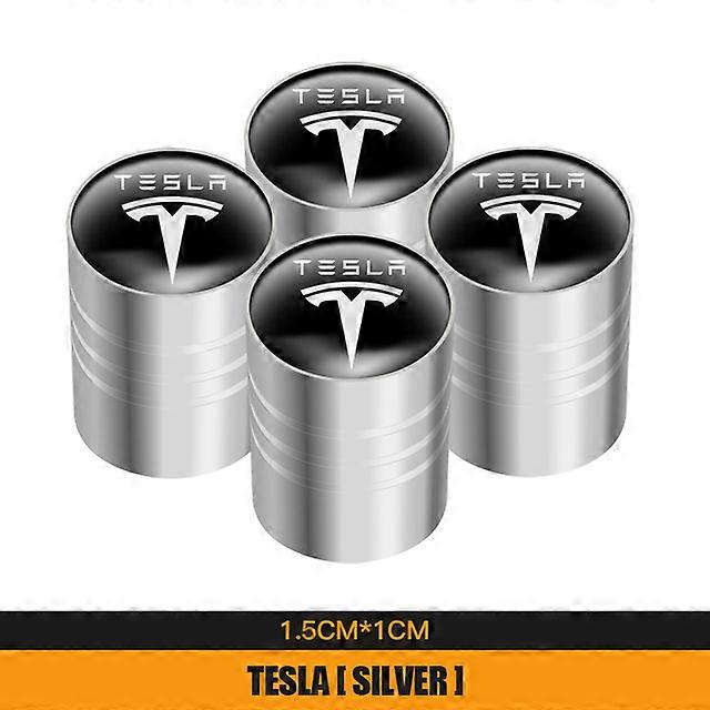 4PCS Metal Universal Car Wheel Tire Valve Stem Caps Accessories For Tesla Model 3 Model S Model X Model Y Roadster shry