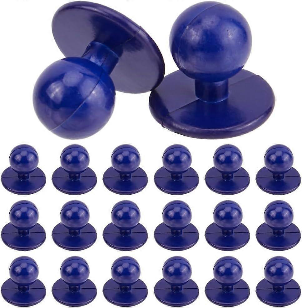 100Pcs Chef Coat Stud Button Blue Plastic Round Movable Jacket Wedding Dress Cloth Half Domed Ball Button for Studs Chef Men Working Suit Garment Deco
