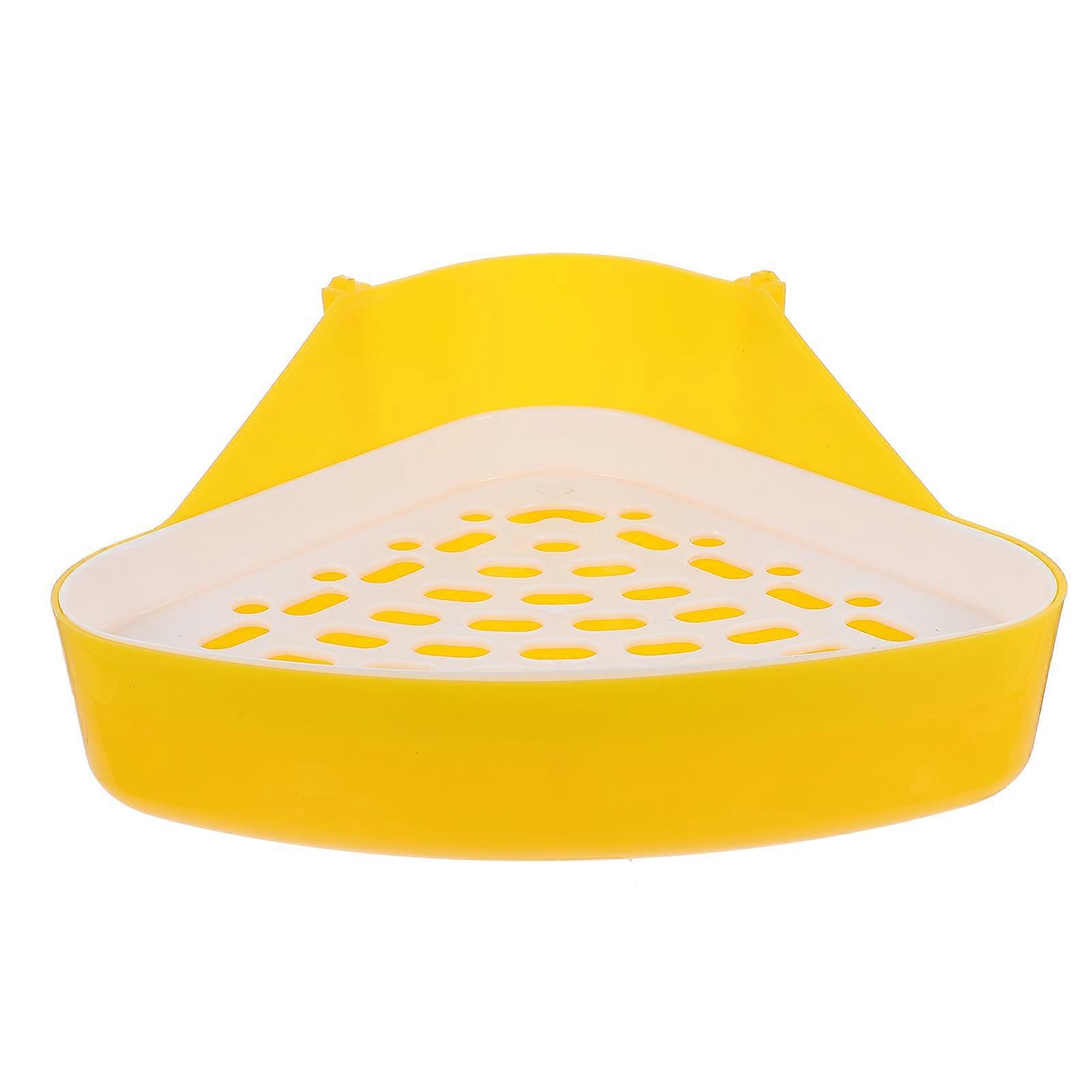 Triangular Rabbit Litter Box Mini Plastic Small Animals Potty Corner Toilet