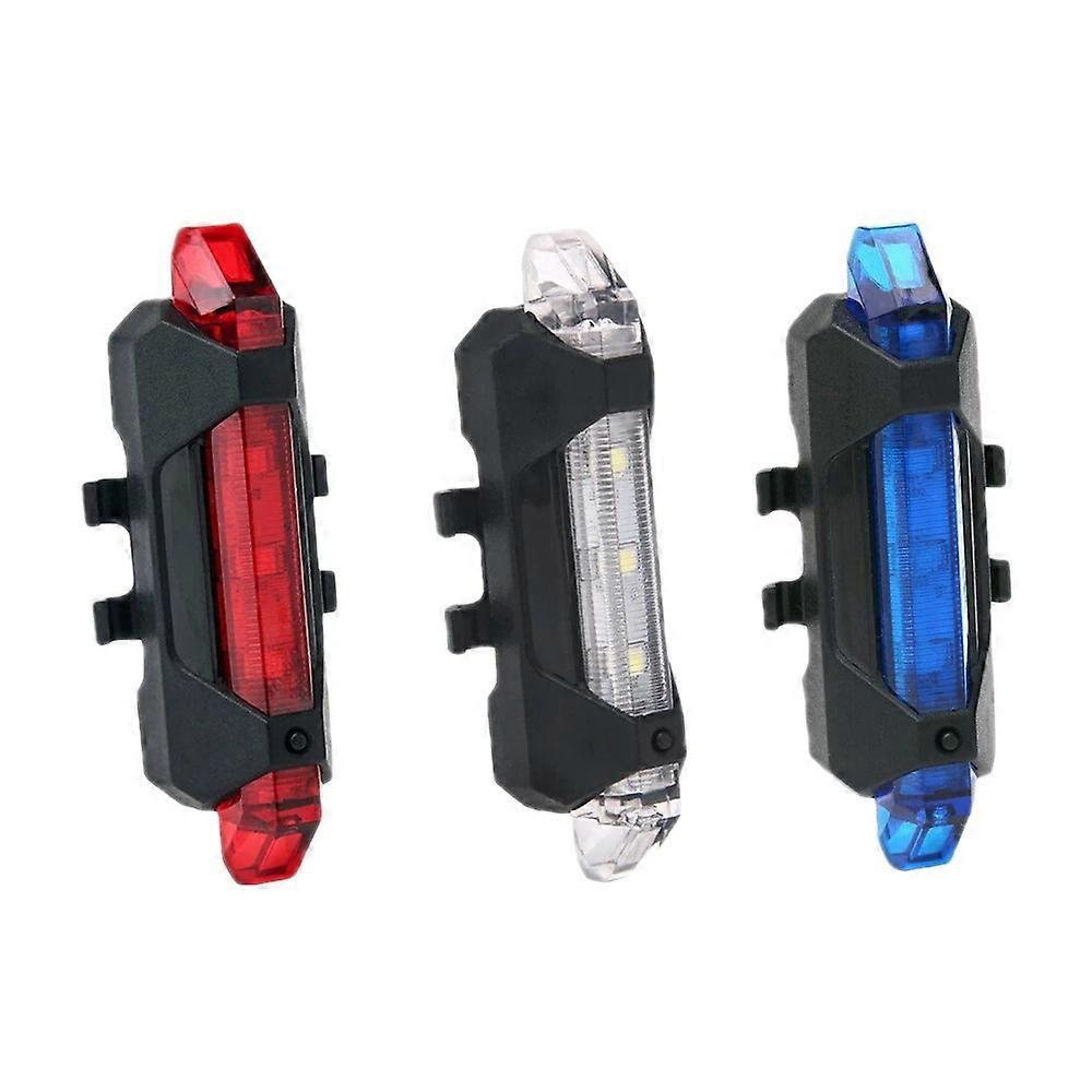 USB Rechargeable Bike Light Front and Rear Bicycle Light Set Scooter Light 5 LEDs 4 Modes Head Back Cycling Flashing Safety Warning Lamp