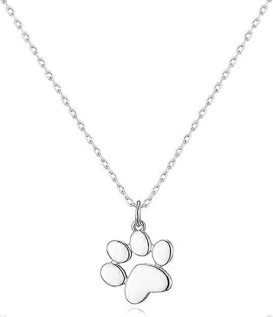 Silver Plated Dog Paw Necklace