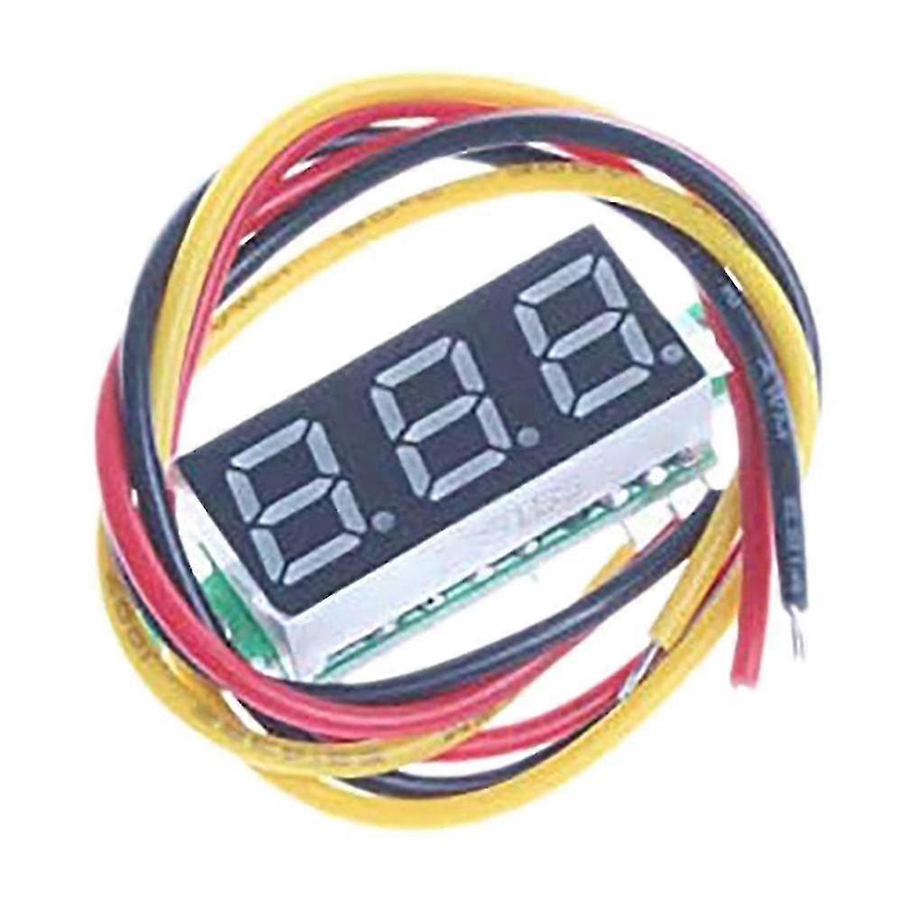 0.28 Inch Led Ultra-small Dc Digital 0-100v Voltmeter Voltage Tester Three-color Display 4-40v Supp