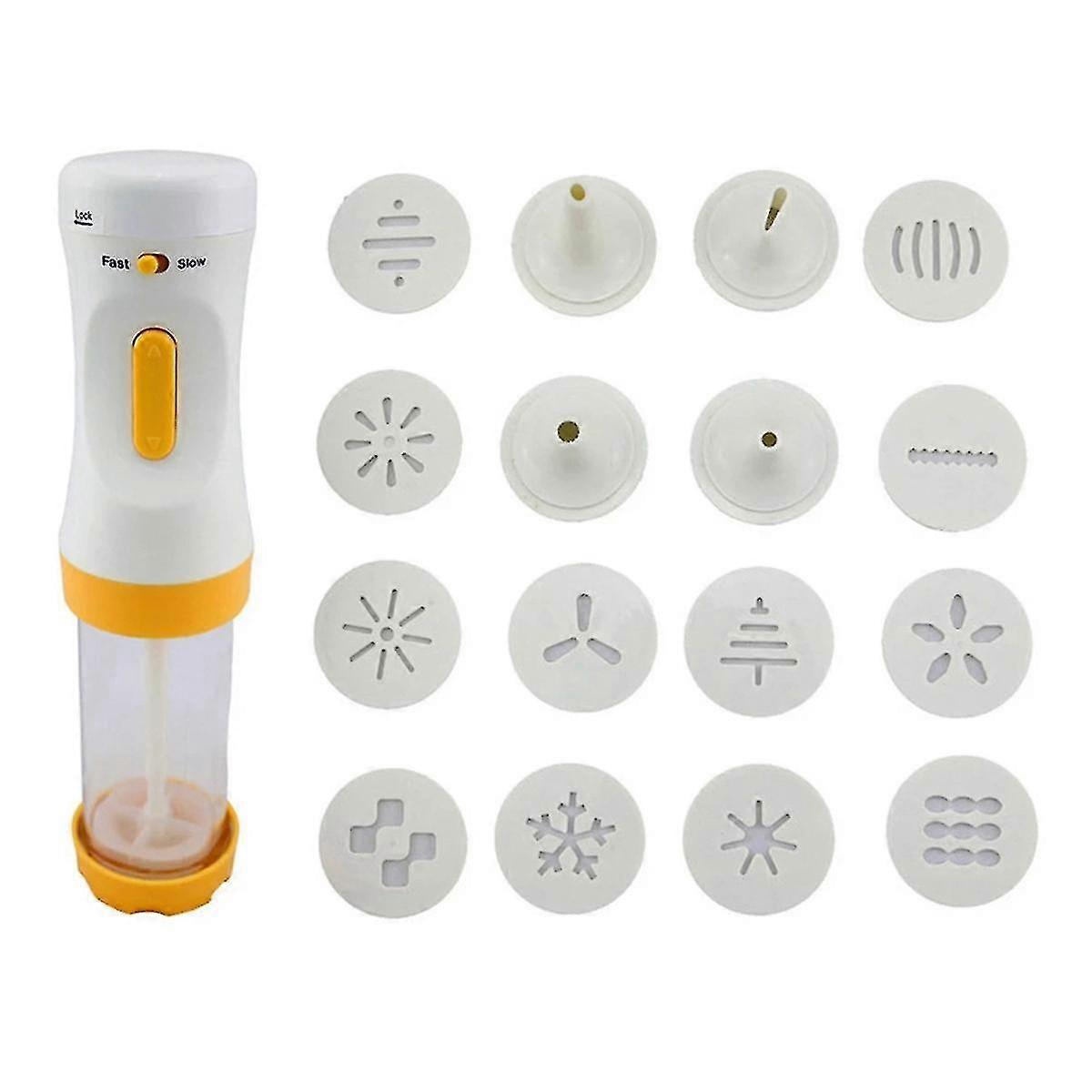 1 set electric cookie press churros maker tips compatible with cake diy tools b