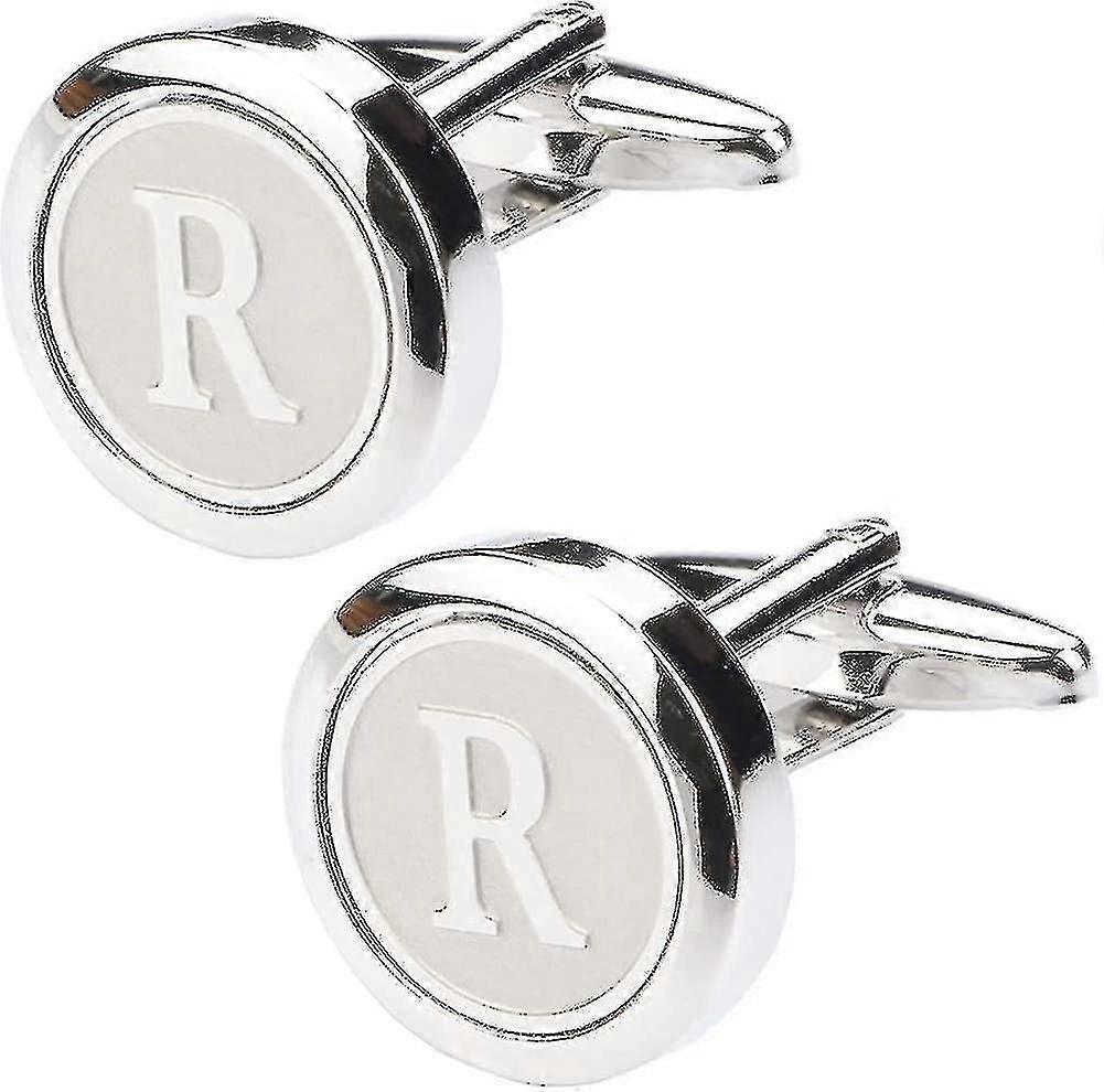 Men's Classic Stainless Steel Initials Cufflinks 26 Initials Cufflinks