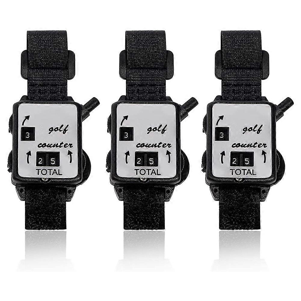 3 Pcs Golf Score Counter, Mini Golf Stroke Counter Watch with Reset Golf Count Scorer Scoring Keepe