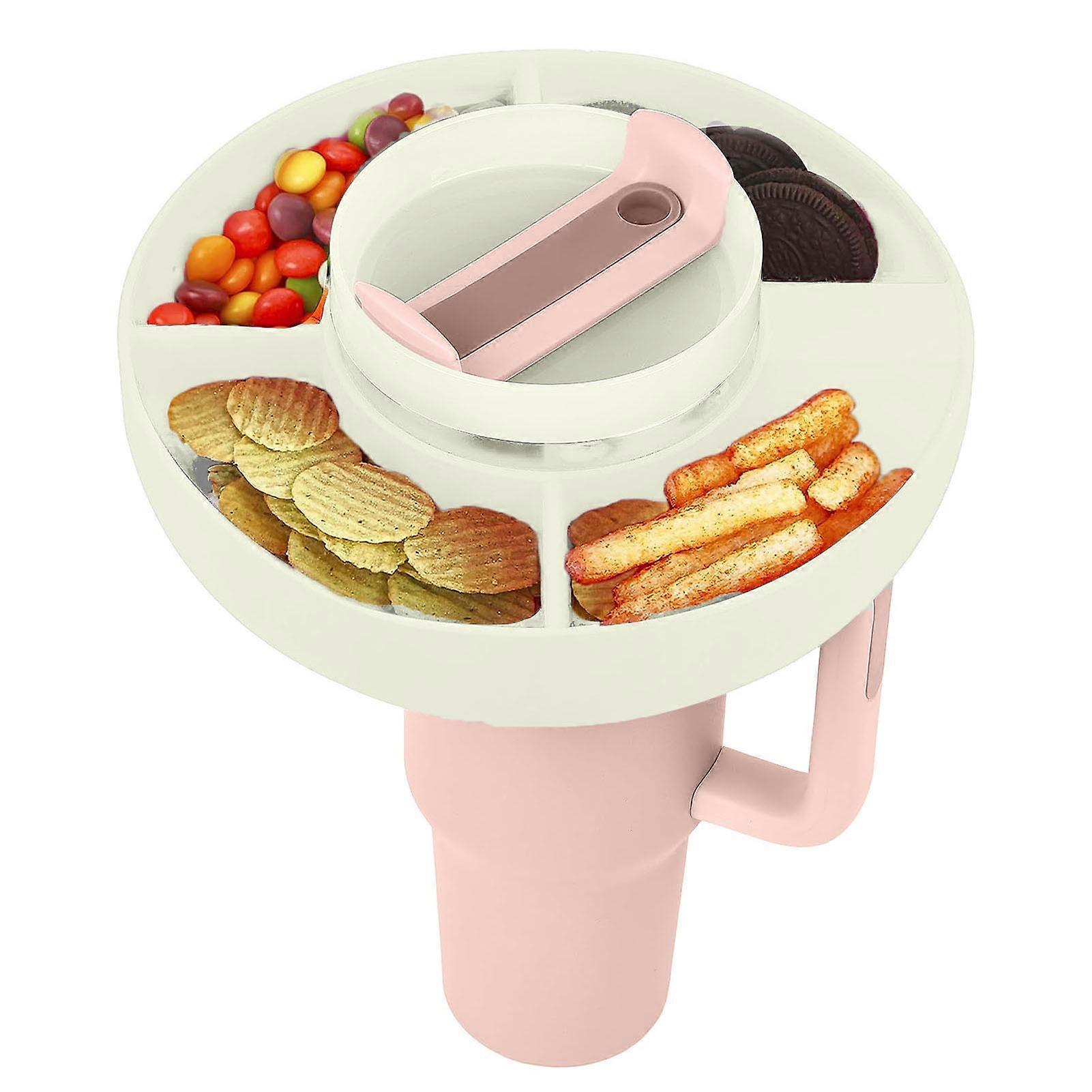 4 Compartment Snack Platter for Cup Easy Install Removable Mug Food Platter for Cup's Accessories
