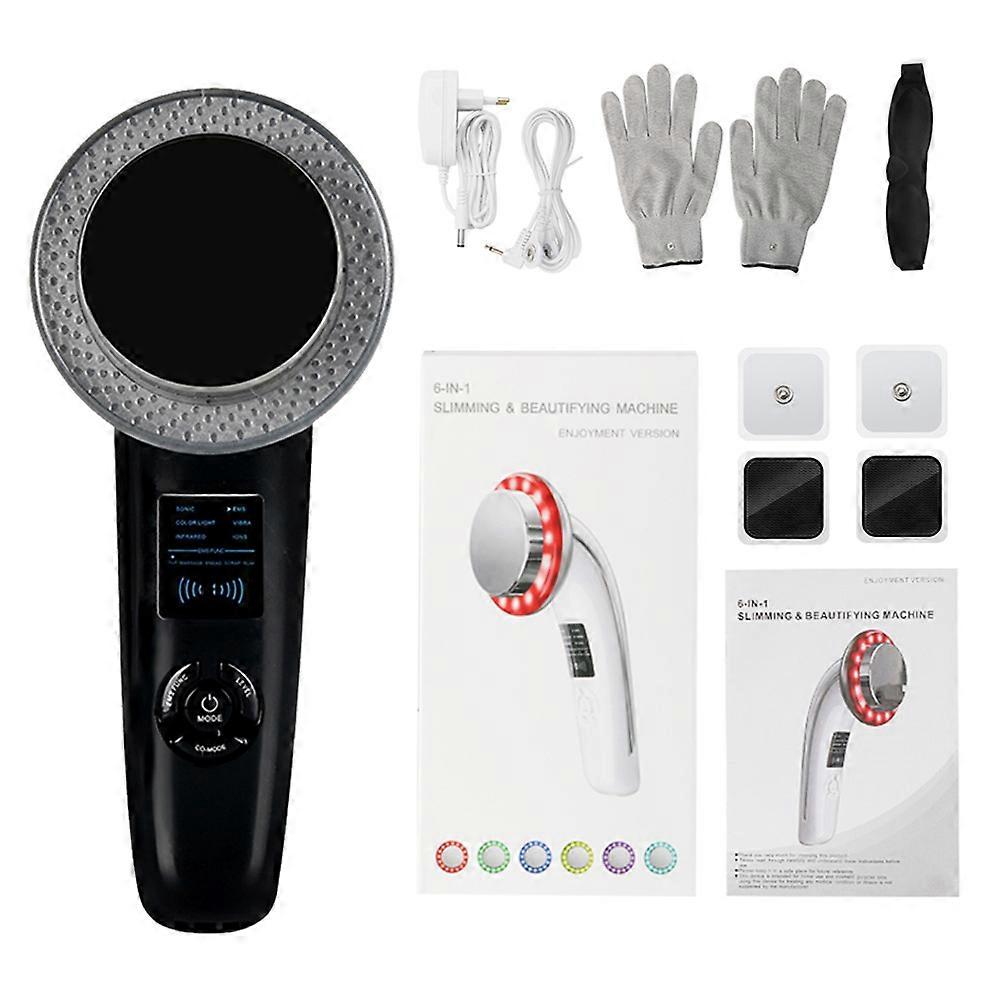 6 in 1 Slimming And Beautifying Instrument EMS LED Color Light Ultrasonic Facial Beauty Instrument