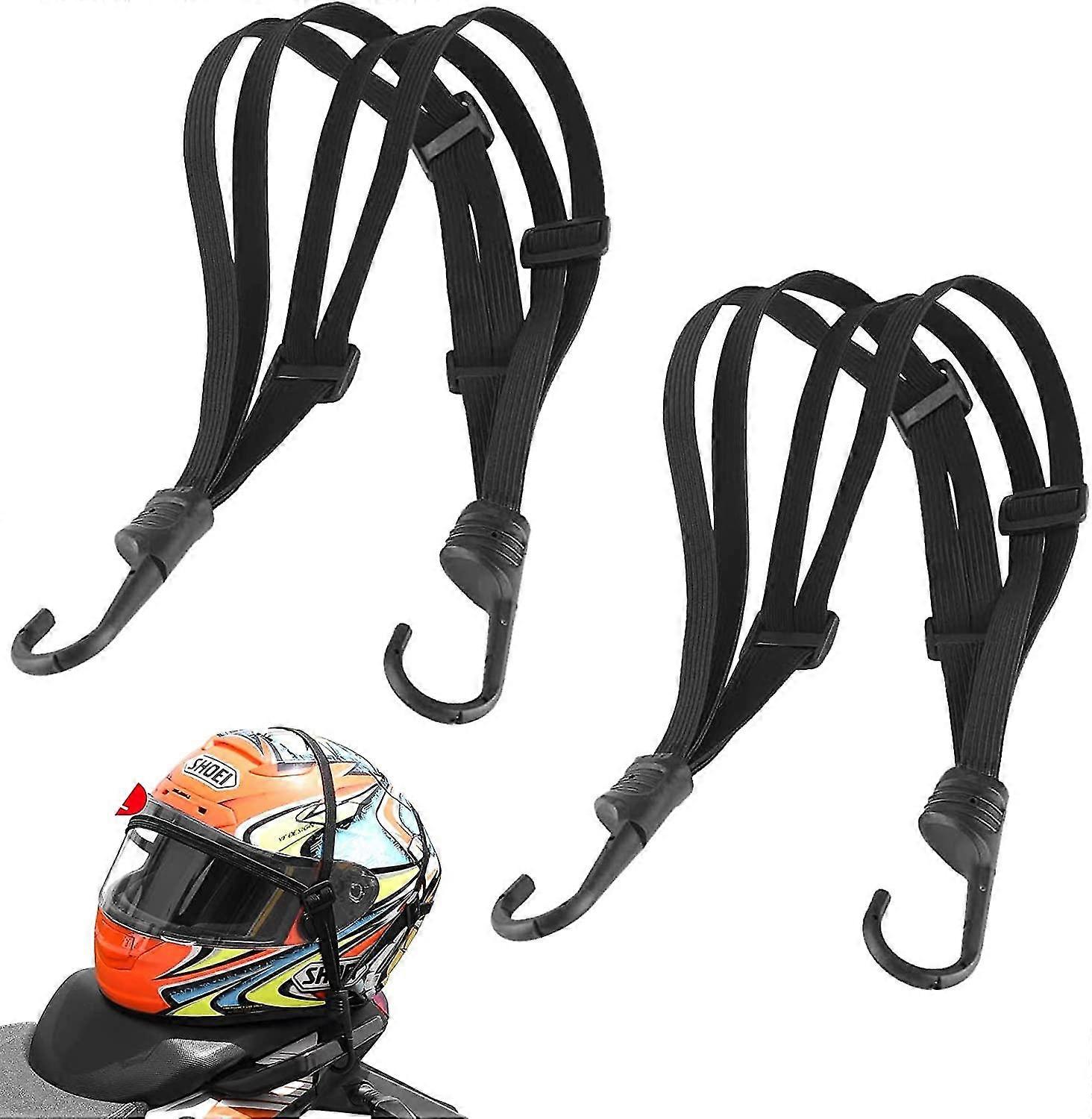 Luggage Carrier Lashing Strap, 2 Pieces Of Bicycle Lashing Strap, Motorcycle Luggage Lashing Straps With Hooks, Motorcycle Helmet, Elastic Rope, Adjus